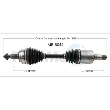 Surtrack Axle Cv Axle Shaft, Mb-8044 MB-8044